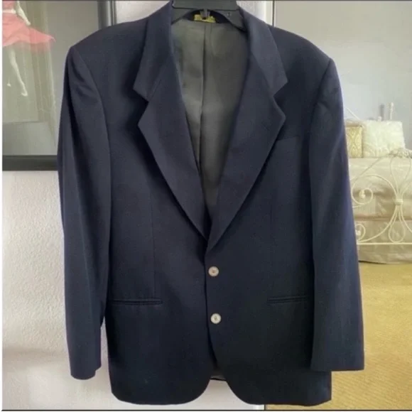 Men's Nino Cerruti Fully Lined Wool Sports Coat Blazer Size 44R